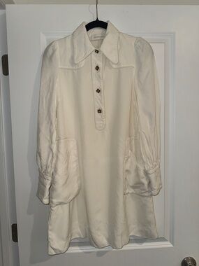 Zimmermann Collared Cream Swing A-Line Dress 1